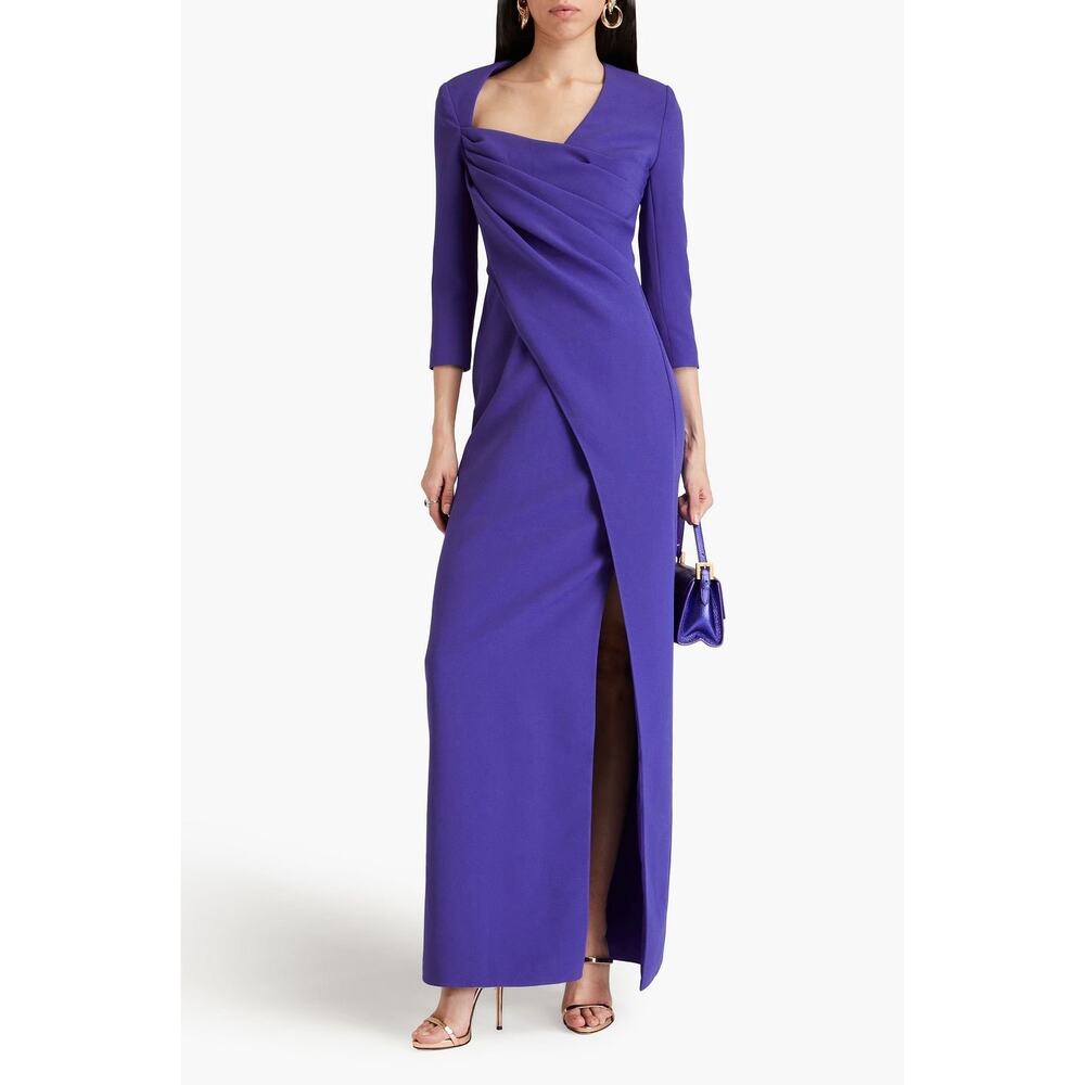 SAFIYAA Ayanna Draped Gown - Indigo size 14